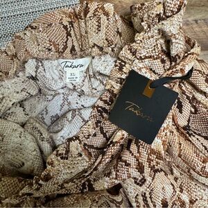 New with tags Takara snakeskin print pants.